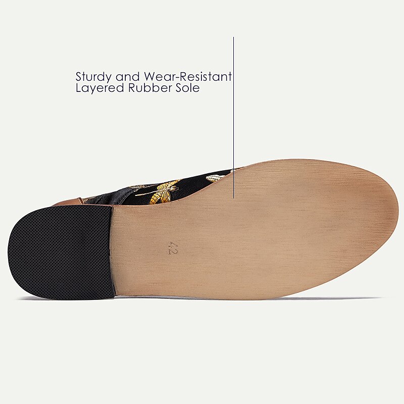 Men's Premium Cowhide Leather Oxford Shoes with Vintage Dragonfly Embroidery - Perfect for Formal Events and Special Occasions 11