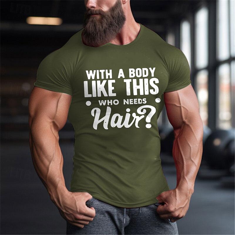 Men's Letter Slogan T Shirt Tee Top Cotton Short Sleeve Graphic Shirt Black White Red Comfortable Tee Sports Outdoor Holiday Fashion Designer Clothing4