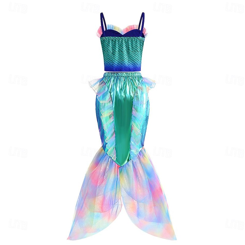 Little Mermaid Princess Ariel Cosplay Costume Outfits Cosplay Movie Cosplay for Girls' Kid's Masquerade4