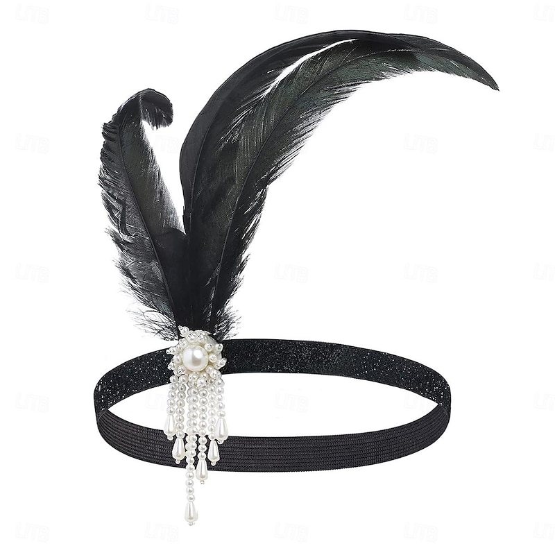 Head Jewelry Flapper Headband Retro Vintage Roaring 20s 1920s Plastic For Cosplay Carnival Women's Costume Jewelry Fashion Jewelry3