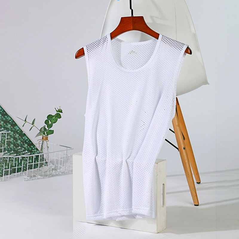 Men's Tank Top Vest Top Undershirt Sleeveless Shirt Sleeveless Crewneck Summer Plain Fashion Designer Basic Vacation Street Going out Black White Dark Blue Top Tee for Men4