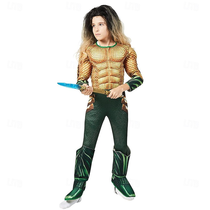Aquaman and the Lost Kingdom Aquaman Cosplay Costume Cosplay Movie Cosplay for Boys Kid's Carnival Masquerade2