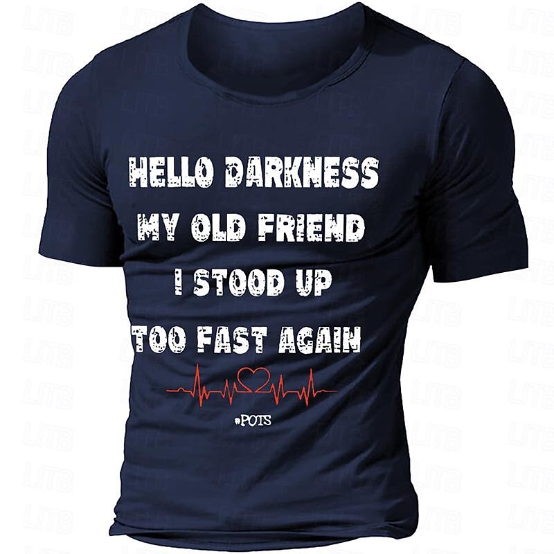 Men's Letter T Shirt Tee Top 100% Cotton Short Sleeve Graphic Shirt Black Army Green Dark Blue Comfortable Tee Sports Outdoor Holiday Fashion Designer Clothing2