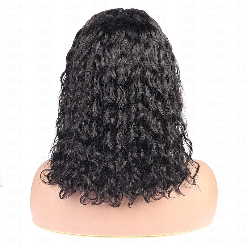 Human Hair 13*4 Short BOBO Lace Wig Water Wave Human Hair 150% Density3