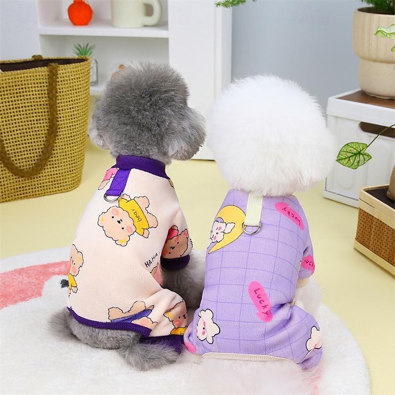 Dog Cat Sweater Jumper Adorable Cartoon Winter Breathable Soft Washable Comfortable Thick Dailywear Bed Casual Daily Walking Dog Clothing for Cat Dog Husky Labrador Alaskan Malamute