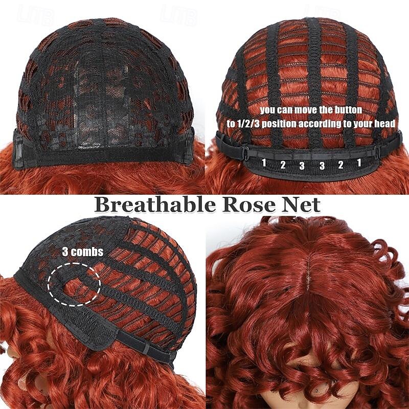 Curly-Wig Big-Curly-Wigs-for-White-Black-Women 20 Inch- Long-Curly-Afro-Wig-with-Bangs Synthetic-Hair-Replacement-Wigs-for- Cosplay and Daily Halloween Wigs4