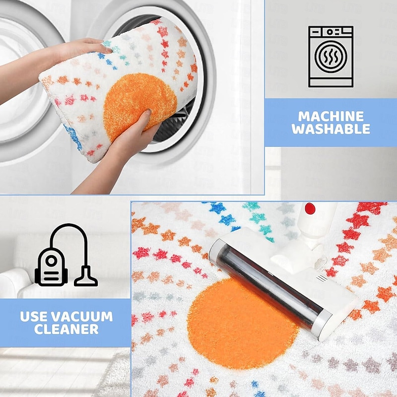 Deadlion Quilting Area Rug Kitchen Mat Non-Slip Oil Proof Floor Mat Livingroom Rug Indoor Outdoor Mat Bedroom Decor Bathroom Mat Entrance Rug Door Mat4