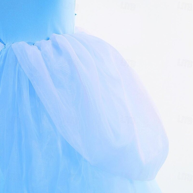Princess Cinderella Fairytale Dress Flower Girl Dress Tulle Dresses Cute Movie Cosplay for Girls' Kid's Children's Day Wedding Wedding Guest4