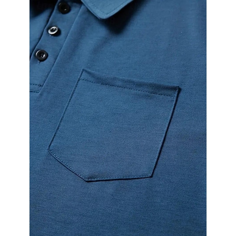 Men's Polo Shirts Golf Shirt Casual Holiday Lapel Short Sleeve Fashion Basic Plain Classic Summer Regular Fit Black Army Green Navy Blue Orange Grey Polo Shirts4