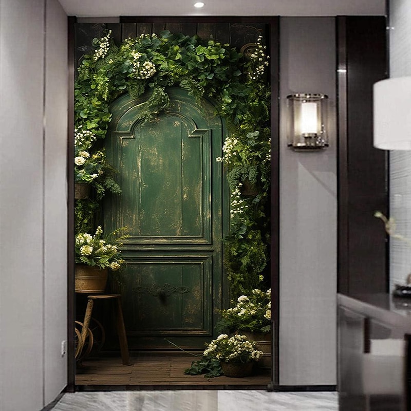 Wall Mural Wallpaper Mural Upperstairs Door Cover Porch Wall Covering Sticker Peel and Stick Removable PVC/Vinyl Material Self Adhesive/Adhesive Required Wall Decor for Living Room, Kitchen, Bathroom3