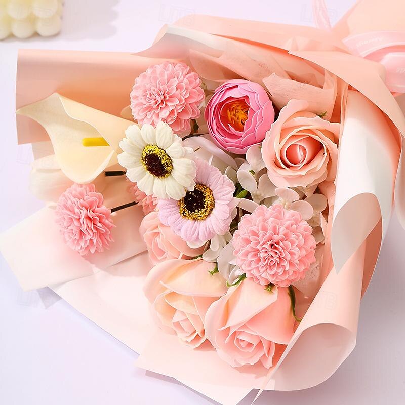 Women's Day Gifts Women's Day Mother's Day Gifts for Girls Small Fresh Eternal Soap Bouquet Mix And Match Style Creative Wedding Gift With Soap Flowers In Hand Mother's Day Gifts for MoM3