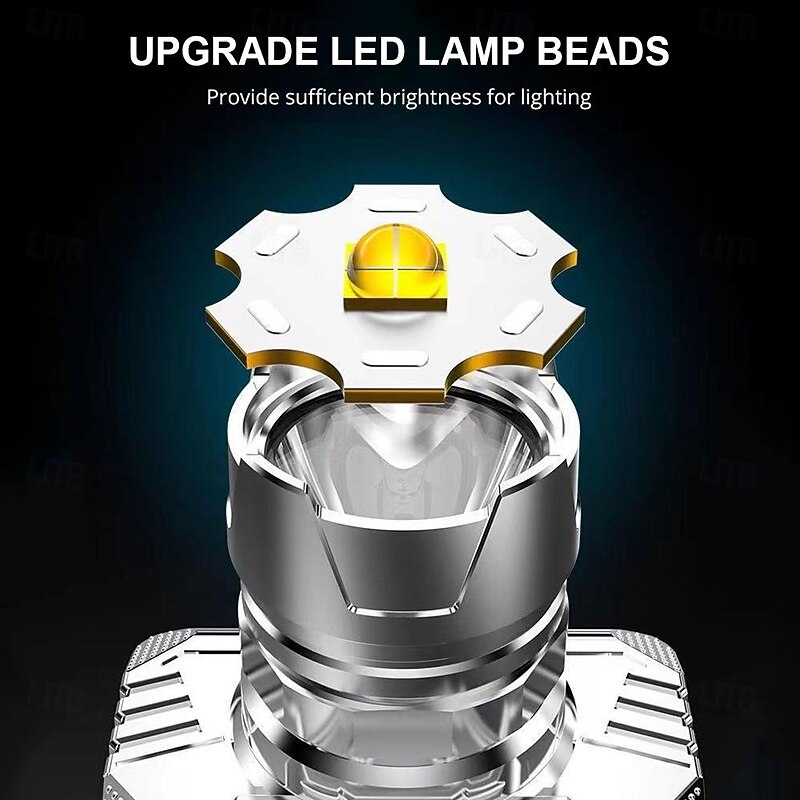 Zoomable 3-in-1 Head Light Induction Flashlight,  Super Bright Headlamp with 800mAh Rechargeable Battery Powered for Outdoor Camping Use4