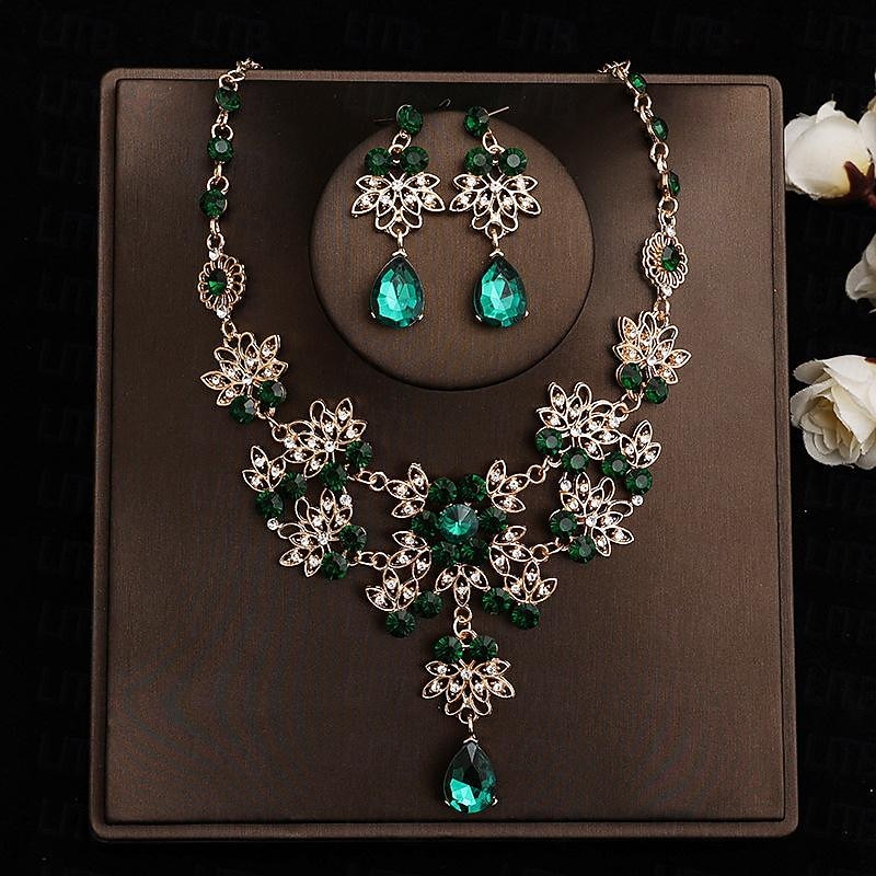 Bride Headwear Baroque Crown Grand Wedding Three Piece Set Wedding Dress Accessories Princess Birthday Crown Hair Accessories