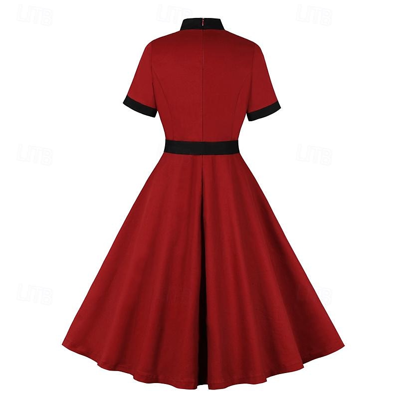 Retro Vintage 1950s Vintage Dress Cocktail Dress Swing Dress Flare Dress Fancy Dress Women's Masquerade Party / Evening Bachelorette Party Adults' Dress Homecoming Dresses4
