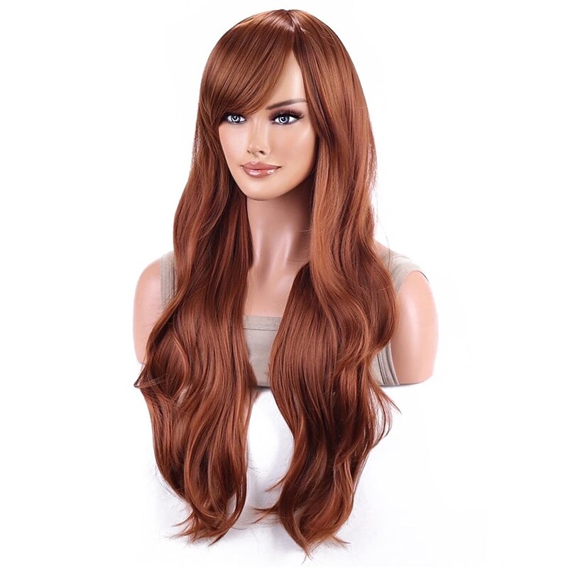 Wigs 28 Inch 70cm Long Curly Wavy Hair Wig Heat Resistant Cosplay Wig with Wig Cap Halloween Wigs3