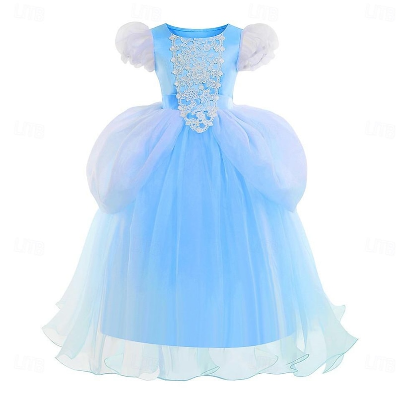 Princess Cinderella Fairytale Dress Flower Girl Dress Tulle Dresses Cute Movie Cosplay for Girls' Kid's Children's Day Wedding Wedding Guest2