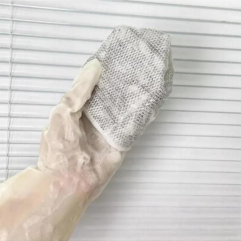 5pcs Steel Wire Cleaning Cloth Kitchen Magic Dishwashing Towel Non Stick Oil Cleaning Rag Microwave Stove Clean Tools Dish Cloth2