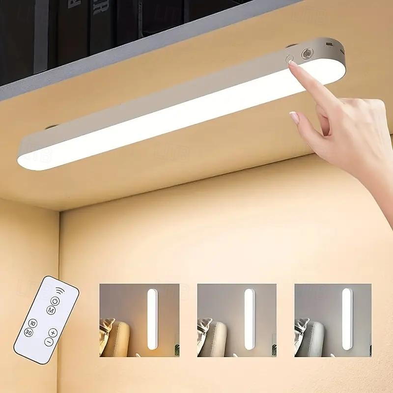 Under Cabinet Lighting, Remote Control Touch Sensor Cabinet Light Wardrobe Light Indoor Lighting USB Rechargeable Night Light Kitchen Cabinet Light Under The Counter Bedroom Dormitory Lighting