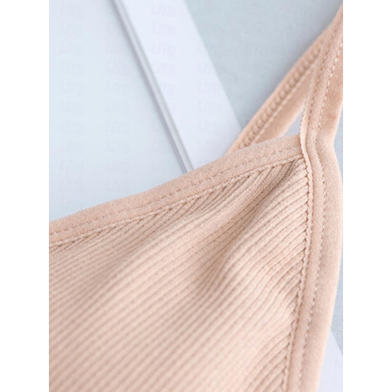 Women's Top Pure Color Fashion Sport Simple Daily Nylon Breathable Straps Sleeveless Tank Top Backless Chest pads Summer Spring Home Outfits4