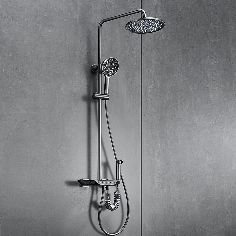 Shower System / Thermostatic Mixer valve Set - Handshower Included Multi Spray Shower Contemporary Electroplated Mount Outside Ceramic Valve Bath Shower Mixer Taps4