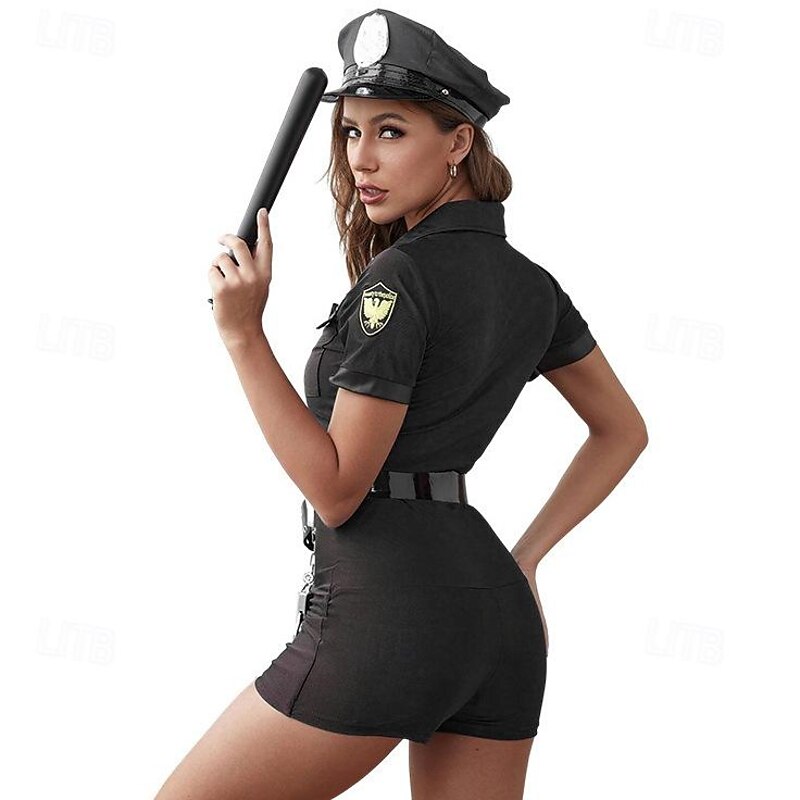 Police Woman Cosplay Costume Outfits Cosplay Sexy Costume Movie Cosplay for Women's Adults' Masquerade Bachelorette Party4