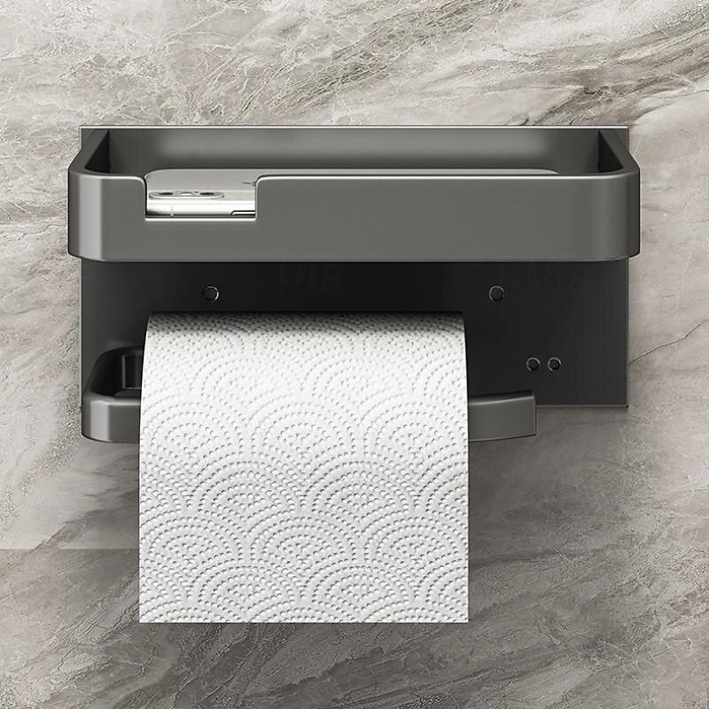 Toilet Tissue Box Wall Mounted Toilet Paper Drawer Bathroom Non Perforated Toilet Paper Rack Toilet Roll Paper Storage Rack3