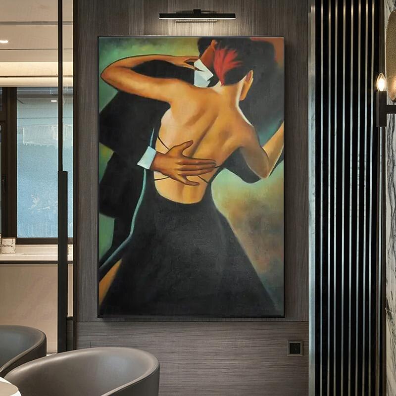Spain Style Flamenco Arts Couple Canvas Handpainted Dancer Woman Wall Art Dancing Wall Decor Handmade On Canvas Home Office Decoration(No Frame)4