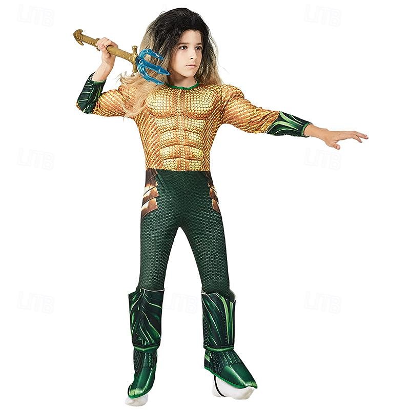 Aquaman and the Lost Kingdom Aquaman Cosplay Costume Cosplay Movie Cosplay for Boys Kid's Carnival Masquerade