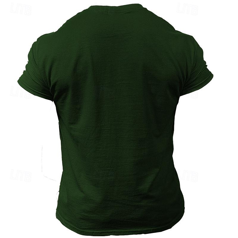 St. Patrick Men's Four Leaf Clover Shamrock I Am Currently Unsupervised I Know It Freaks Me out Too Lucky Irish T Shirt T shirt Tee Short Sleeve T shirt 3D Print Crew Neck Shirt Daily Designer Retro2