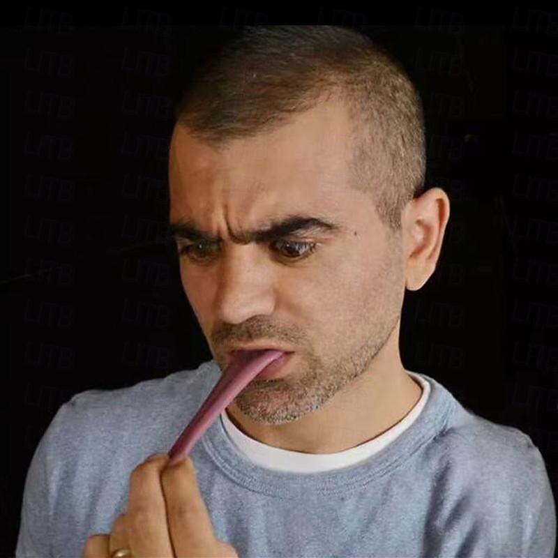 3 Pcs Steel Needle Tongue Piercing Magic Prop Halloween April Fool's Day Prank Tongue Toy Fake Tongue Simulation Tongue4