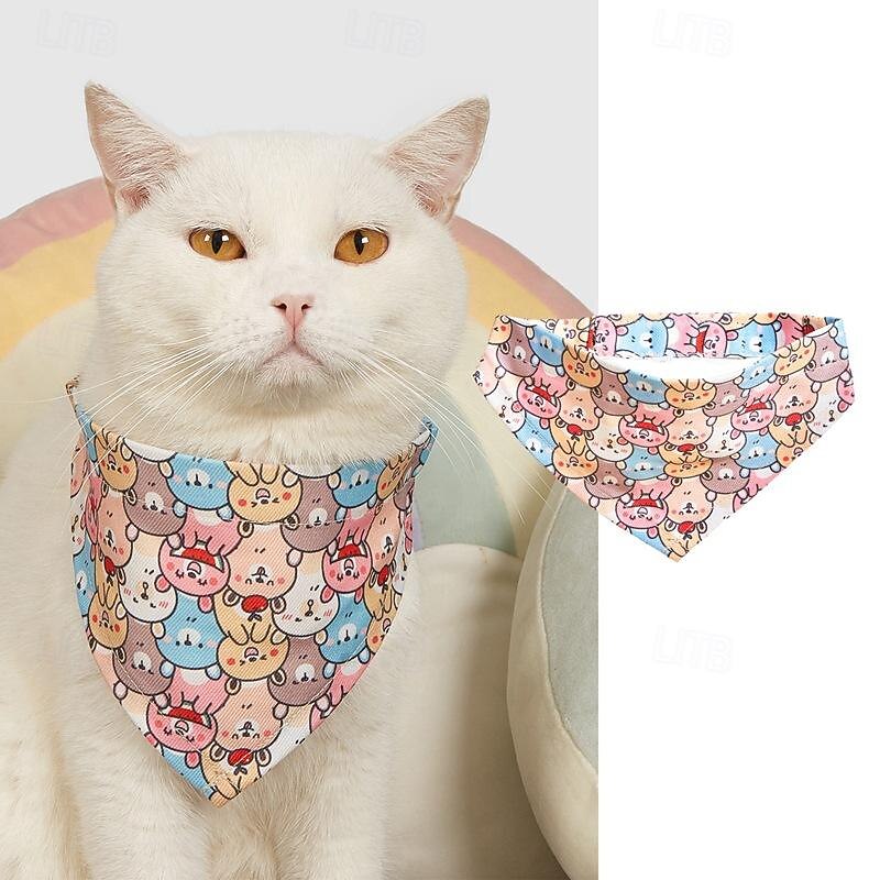 Dog Cat Bandanas Cute Casual Winter Breathable Soft Washable Comfortable Outdoor Casual Daily Dog Clothing for Bichon Frise Pomeranian Baby Pet Papillon Small2