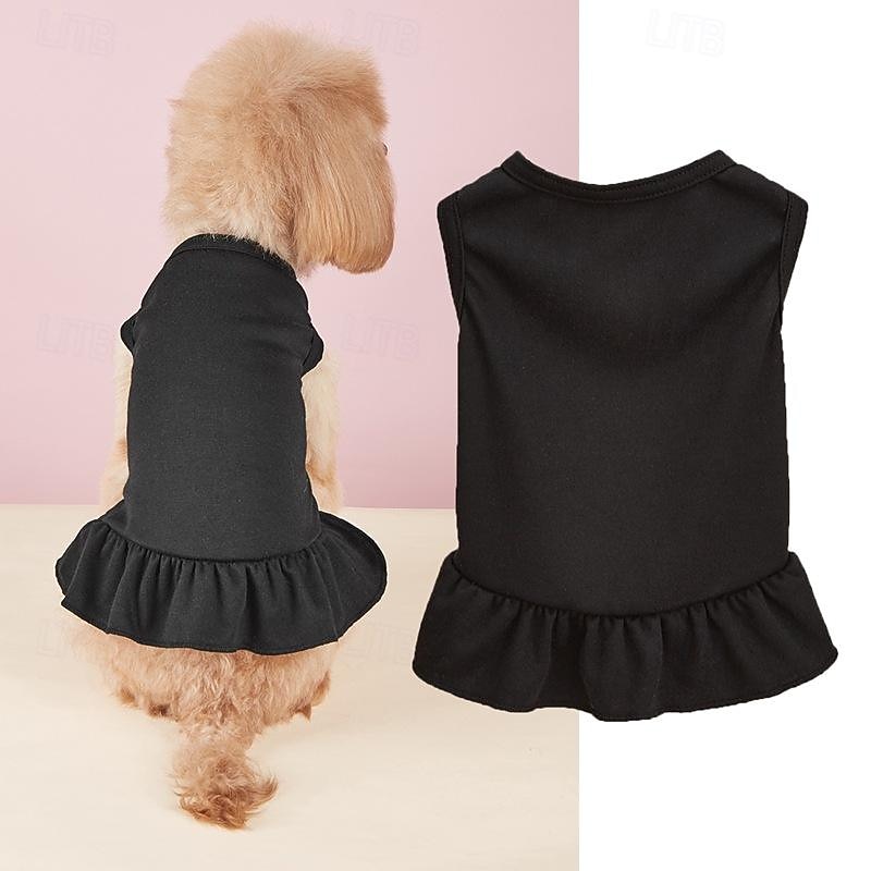 Dog Cat Dress Minimalist Casual Breathable Soft Washable Comfortable Outdoor Casual Daily Dog Clothing for Bichon Frise Pomeranian Baby Pet Papillon Small2
