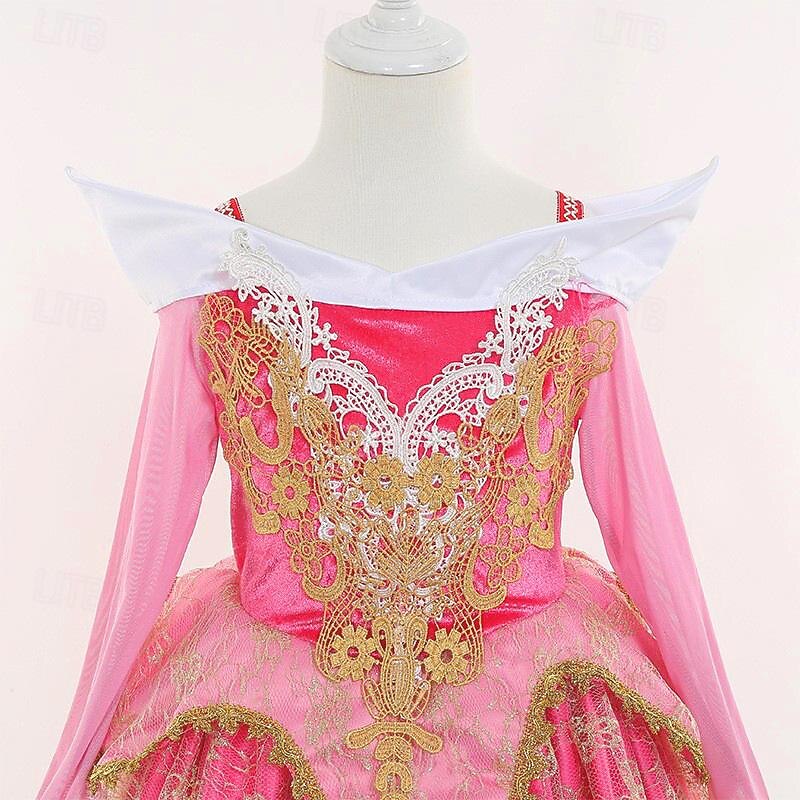 Sleeping Beauty Princess Cinderella Aurora Dress Cosplay Costume Outfits Cute Movie Cosplay for Girls' Kid's Children's Day Wedding Wedding Guest2