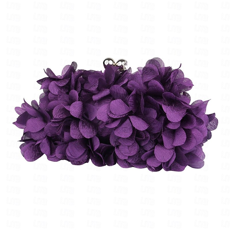 Women's Clutch Evening Bag Satin Party Valentine's Day Rhinestone Chain Solid Color Purple3