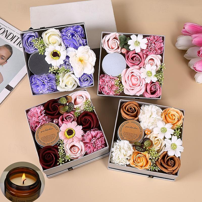 Valentine's Day Christmas Cross border Innovation Gifts Aromatherapy Soap Flower Small Round Box for Girlfriend's Holiday Birthday Gift2