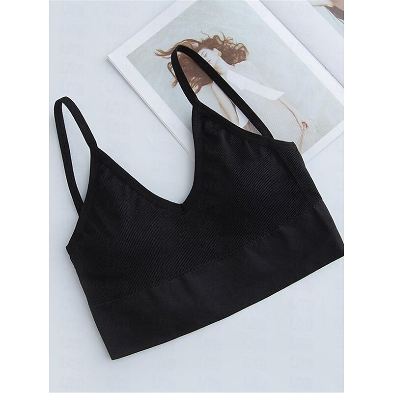 Women's Top Pure Color Fashion Sport Simple Daily Nylon Breathable Straps Sleeveless Tank Top Backless Chest pads Summer Spring Home Outfits2