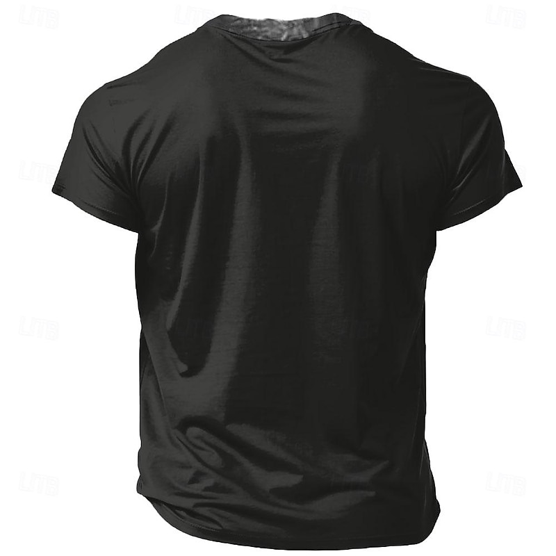 Knights Templar Cross  Men's Gothic Subculture 3D Print Henley Shirt T shirt Tee Daily Vacation Going out T shirt Black/White Black Red Henley Shirt Spring & Summer Clothing Apparel S M L XL XXL XXXL2