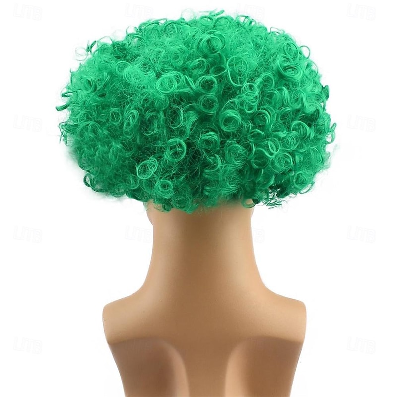 Short Fluffy Afro Wigs-Women Men Kinky Curly Disco Hippie Wig for Costume Cosplay Halloween Party St.Patrick's Day Wigs4