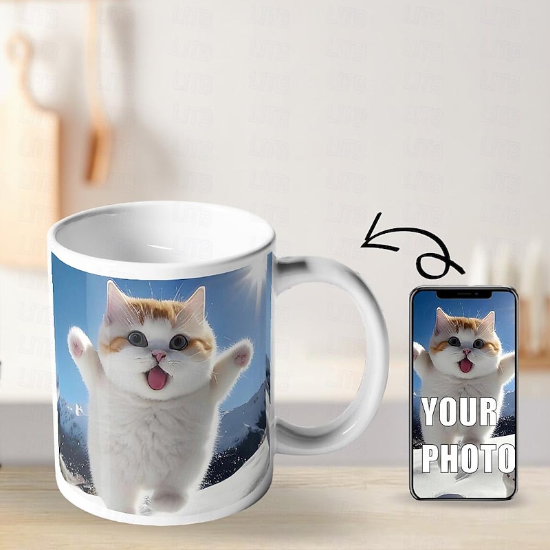 Personalized Photo Coffee Mug - Pet Custom Mug Gift for Family Christmas Gift Mug Ceramic Mug 11oz