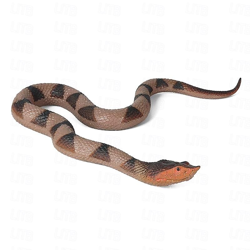 Realistic Snake Toy Rubber Snake Figure for Halloween Prank PropsLifelike Rubber Snakes Boa Constrictor FigurinesScare Birds Garden PropsPlastic Python Model Prank Gag Gift for April Fool's Day2