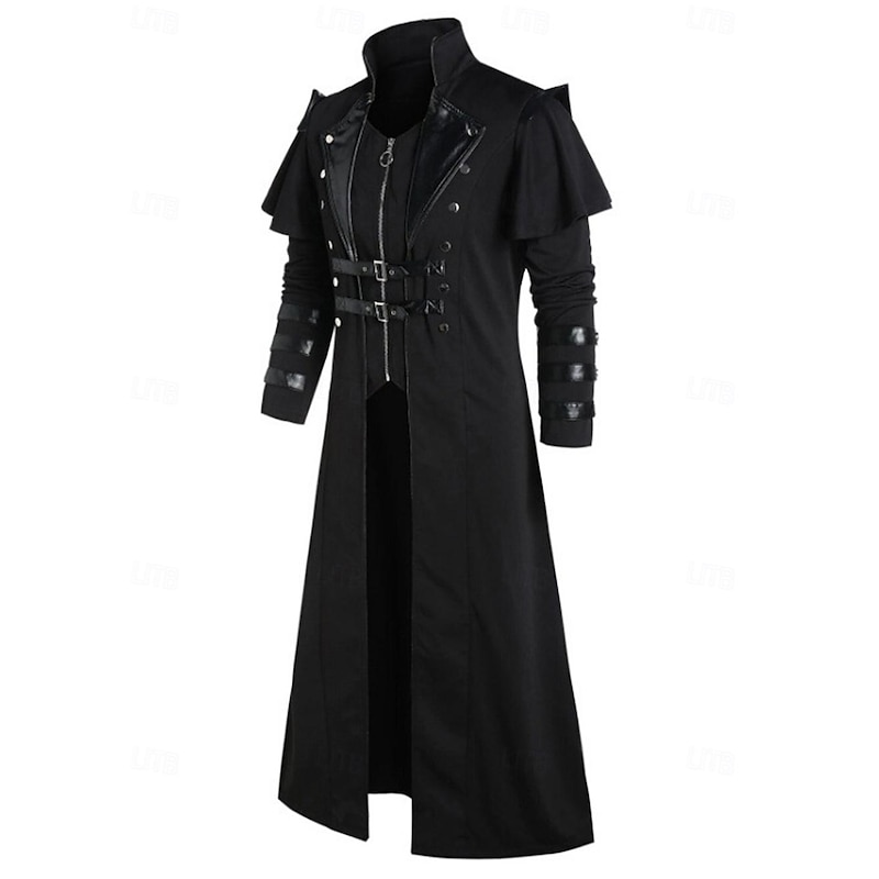 Punk & Gothic Medieval Steampunk Coat Blouse / Shirt Pants Plague Doctor Plus Size Fancy Dress Men's Carnival Masquerade Party Adults' Coat Shirt Blouse3