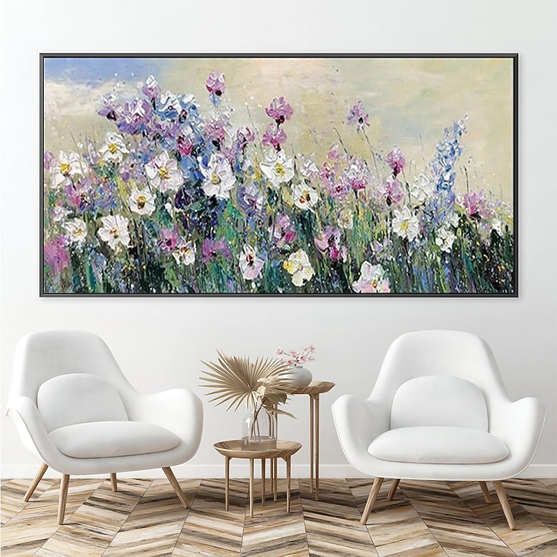 Hand painted flowers canvas oil paintings modern wedding decor flowers tree oil Painting Wall art landscape Painting for living room home decor bedroom ready to hang or canvas