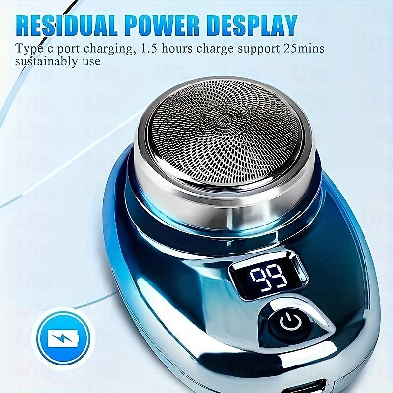 Mini Shaver Portable Electric Shaver, 2023 New Upgraded Pocket Shaver USB Mini Shaver Men's Rechargeable Waterproof Compact Electric Shaver Suitable For Home, Car, Travel4