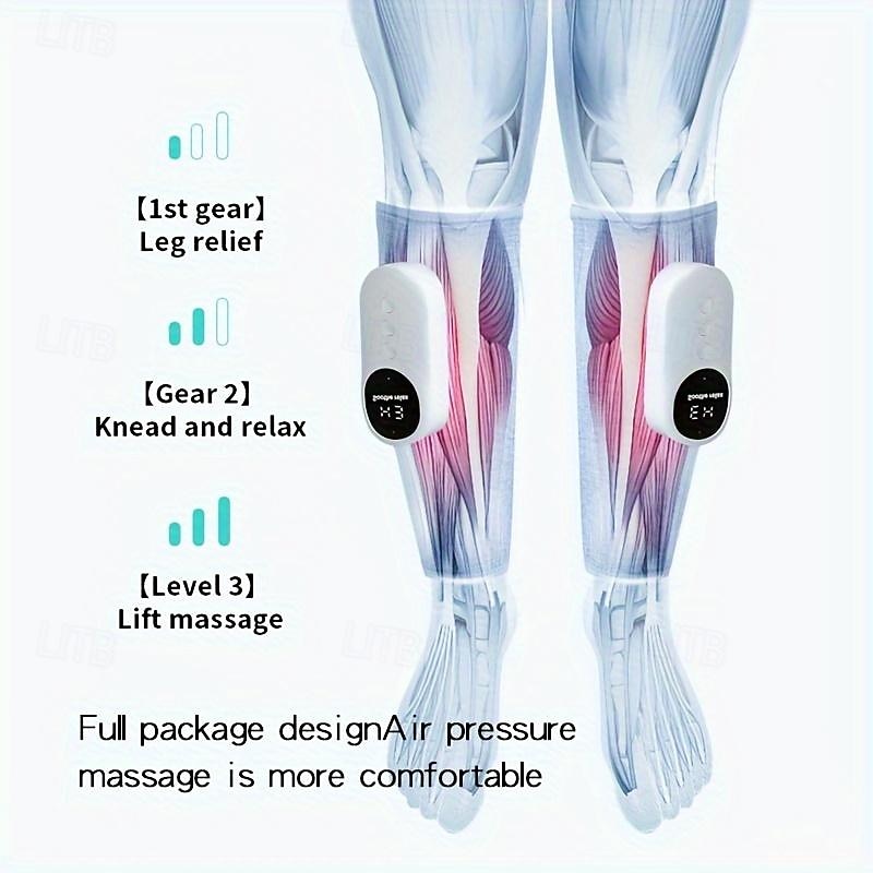 Electric Leg Massager Cordless Air Pressure Massager Rechargeable Calf Airbag Massage Holiday Gift For Parents for Male Female Calf Vibration Muscle Relaxation Heating Varicose Veins3