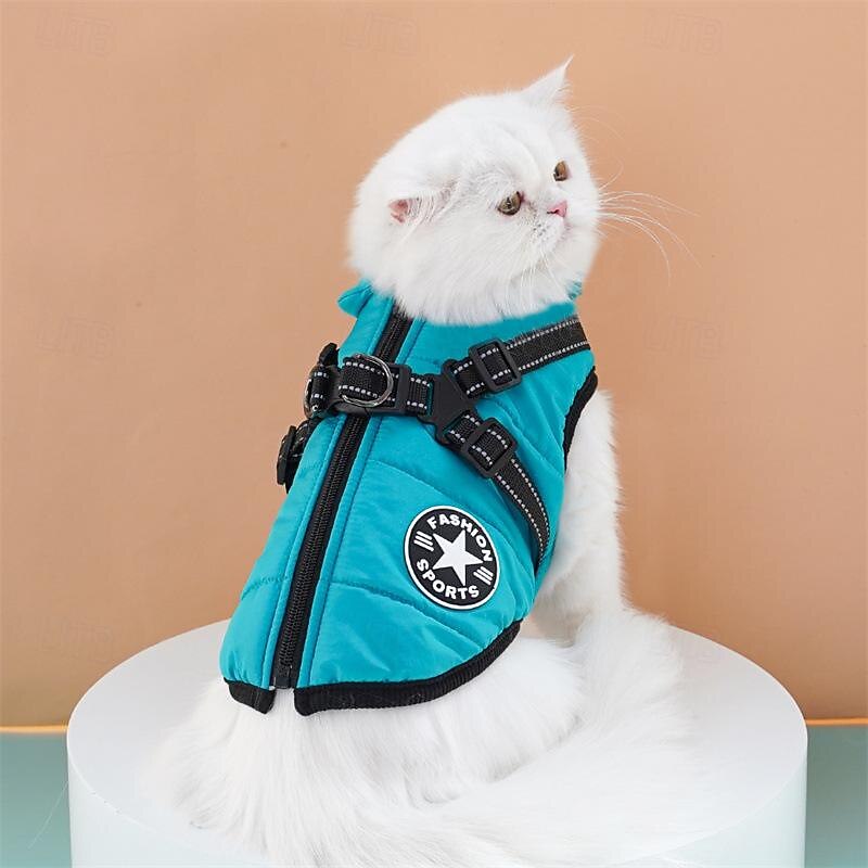 Dog Cat Coat Jacket Vest Puffer Jacket Headwarmers Leisure Waterproof Windproof Warm Soft Washable Christmas Halloween New Year Oktoberfest Beer Valentine's Day Outdoor Sports Traveling Casual Daily2