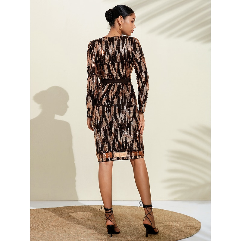 Blac Sequin Wedding Guest Textured Criss Cross Belted Party/Evening Dress Wrap Dress dress to impress 20244