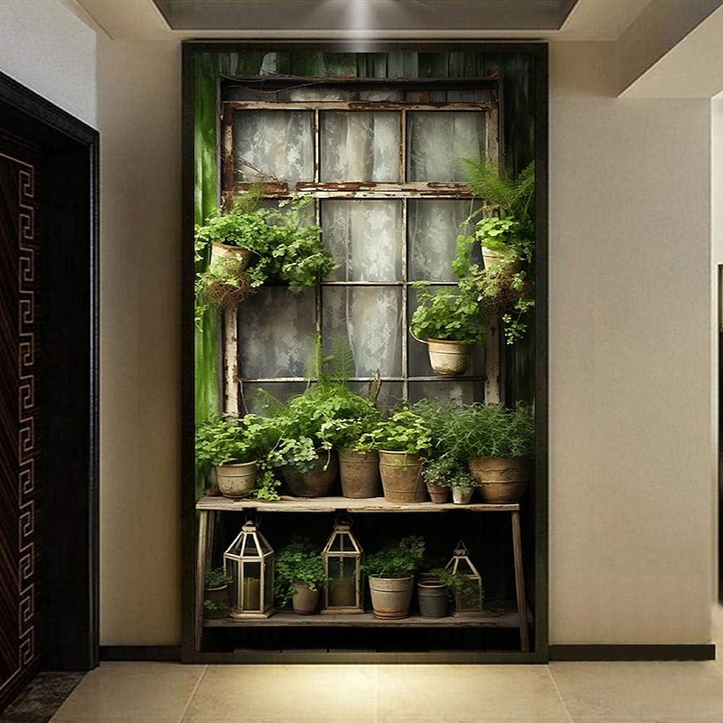 Wall Mural Wallpaper Mural Upperstairs Door Cover Porch Wall Covering Sticker Peel and Stick Removable PVC/Vinyl Material Self Adhesive/Adhesive Required Wall Decor for Living Room, Kitchen, Bathroom