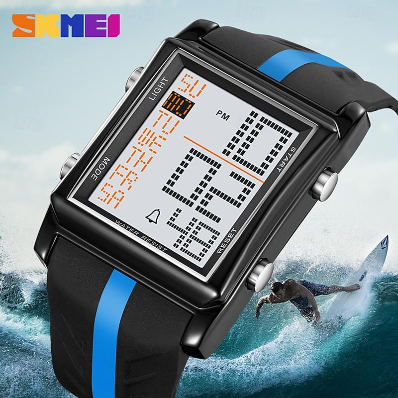 SKMEI 2207 Electronic Men's Student Alarm Clock Night Light Waterproof Electronic Outdoor Sports Watch