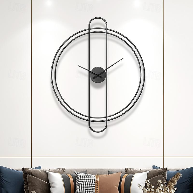 Silent Metal Decorative Modern Wall Clock for Living Room Decor 12 Inch Wall Clocks Battery Operated Non Ticking Minimalist Clock Wall Decor for Office Study Bedroom Kitchen4