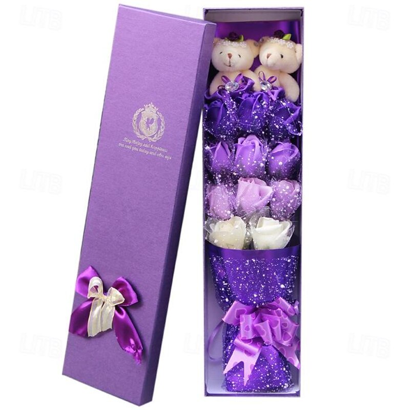 Creative Lover Teacher Gift Rose Soap Flower Gift Box Girlfriend Birthday Company Activity Gift Women's Day4